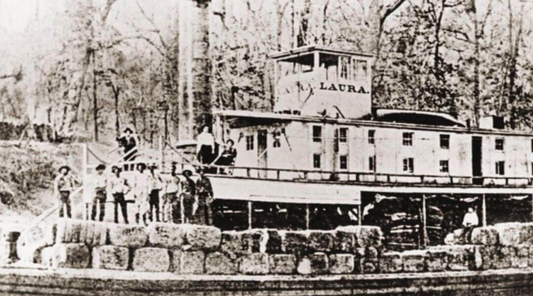 Old photo showing Buffalo Bayou and Galveston bay