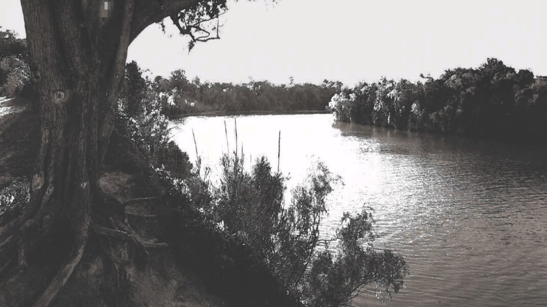 Old photo of Houston ship channel.